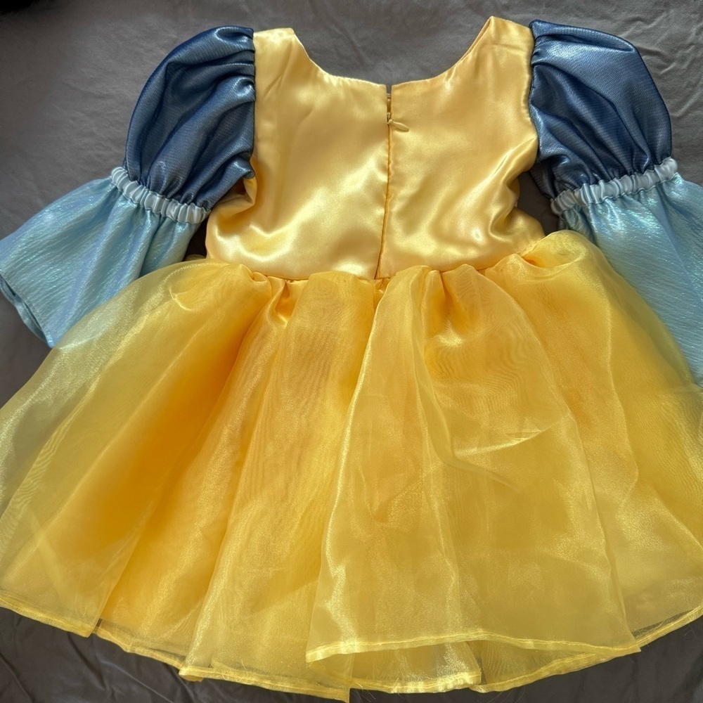 Kids Blue and Yellow Flounder Inspired Princess Costume - Picture 4 of 6